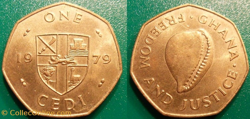 1 Cedi 1979 monnaie monde ghana 1 cedi 1979