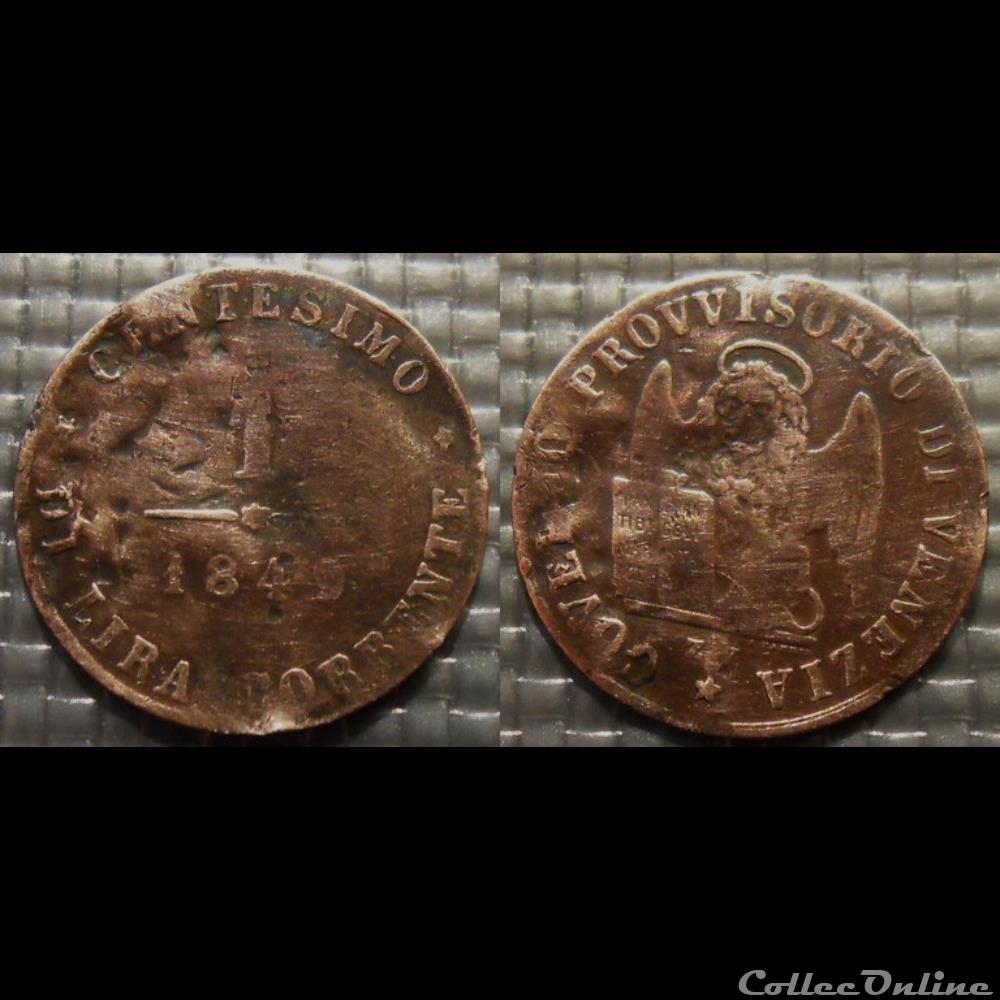 Italie Venise 1 Centésimo 1849 monnaie monde italie venise 1 centesimo 1849