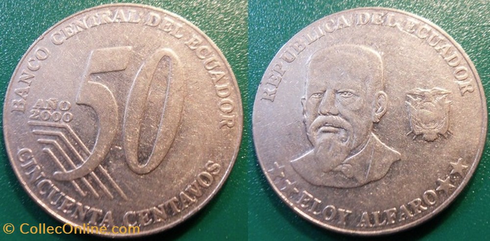 50 Centavos 2000 monnaie monde equateur 50 centavos 2000