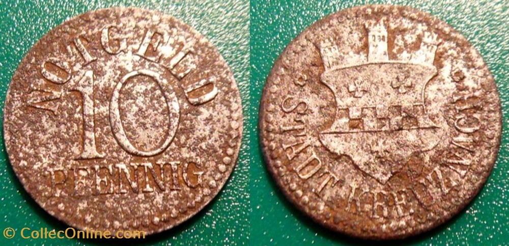 monnaie jeton mereaux q mn etr germany kreuznach 10 pfennig