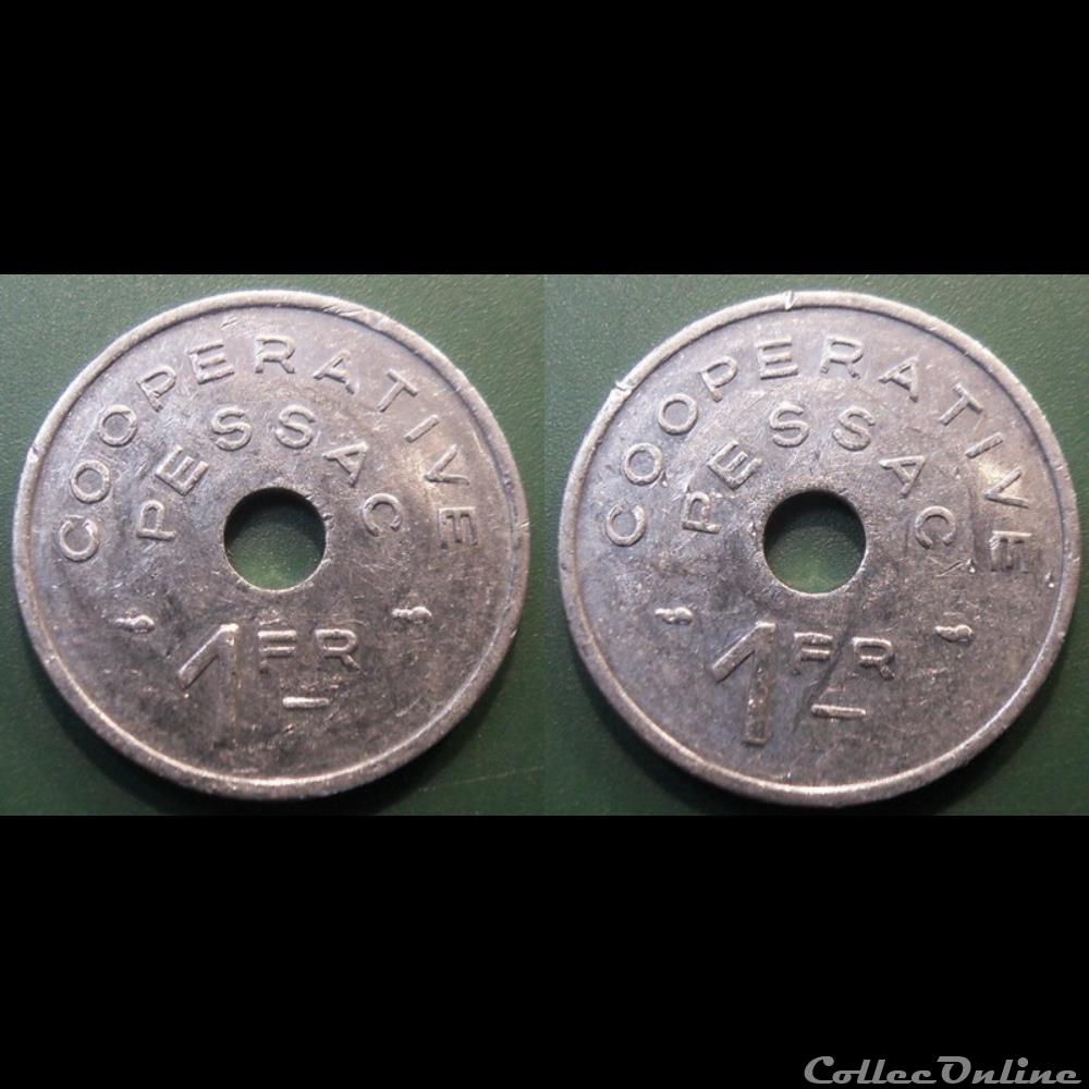 p- MN Pessac 1 Fr. Coopérative Monnaie de Paris Al Elie:10.2 monnaies paranumismatique jetons poids p mn pessac 1 fr cooperative monnaie de paris al elie 10 2