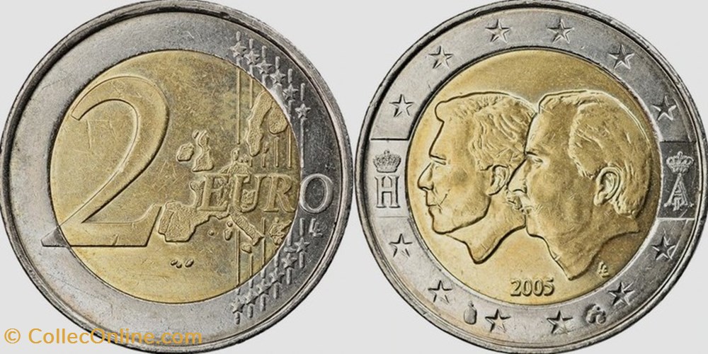 monnaies monde belgique 2 euros 2005 union economique belgo luxembourgeoise