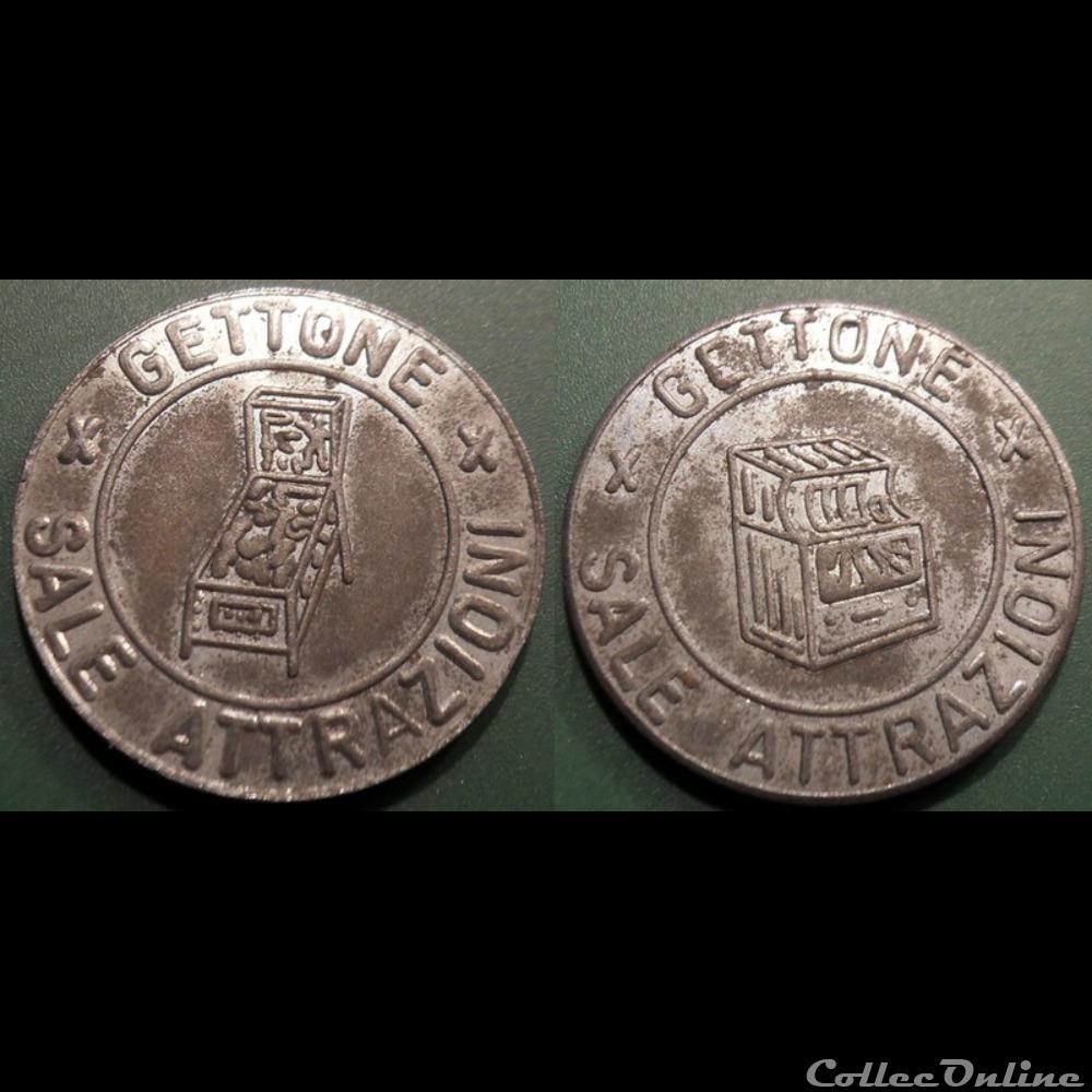 e- J etr Italie Gettone Sale Attrazioni monnaie jeton mereaux e j etr italie gettone sale attrazioni