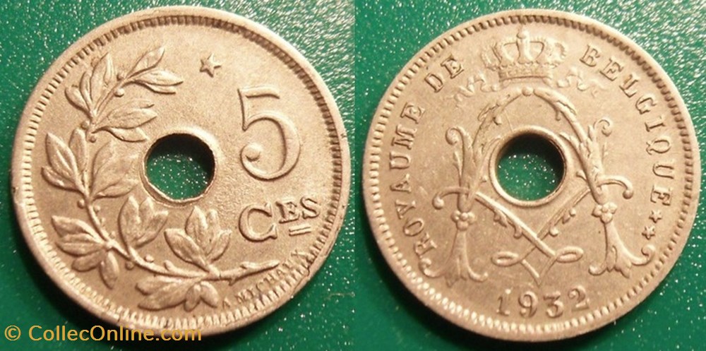 5 Centimes 1932 Belgique monnaie monde 5 centimes 1932 belgique