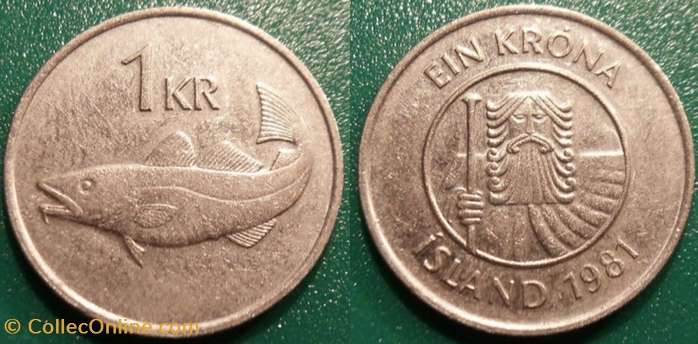 monnaie monde islande 1 krona 1981