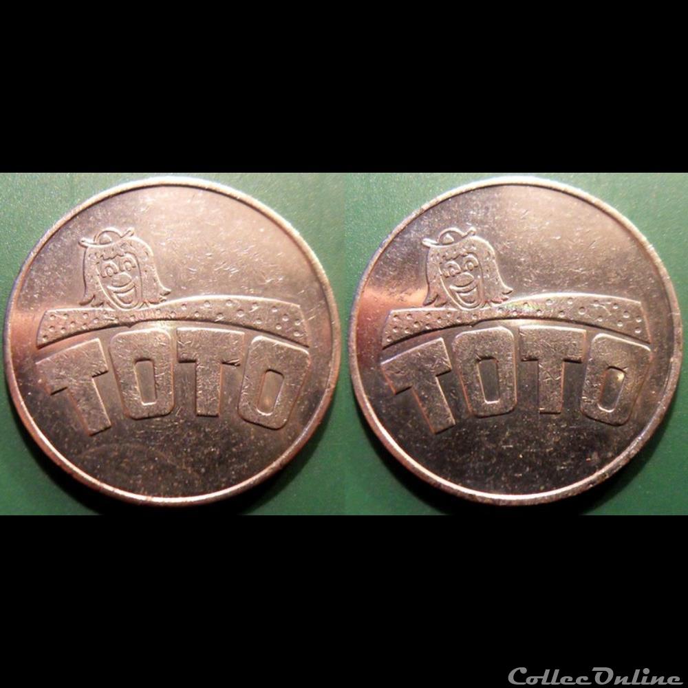 b- Jeton TOTO monnaies paranumismatique jetons poids b jeton toto