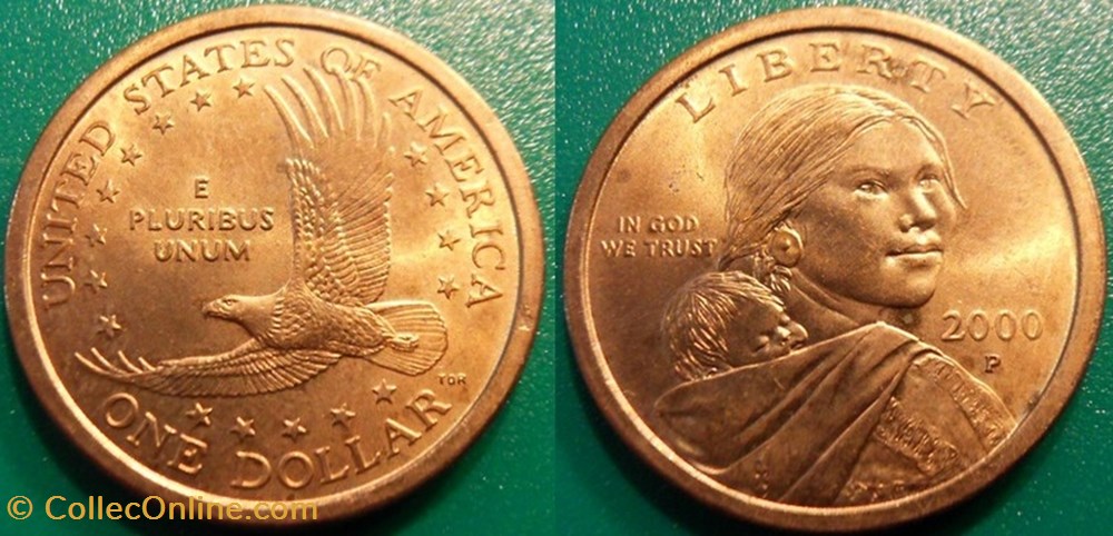 1 Dollar 2000 P monnaie monde etat uni 1 dollar 2000 p