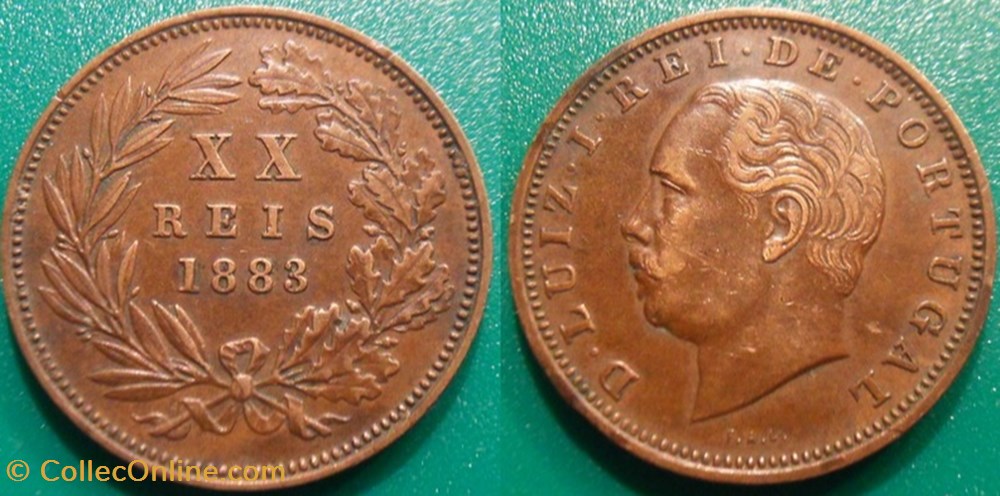 Portugal 20 Reis 1883 monnaie monde portugal 20 reis 1883