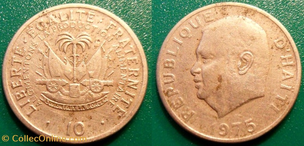 10 Centimes 1975 monnaie monde haiti 10 centimes 1975
