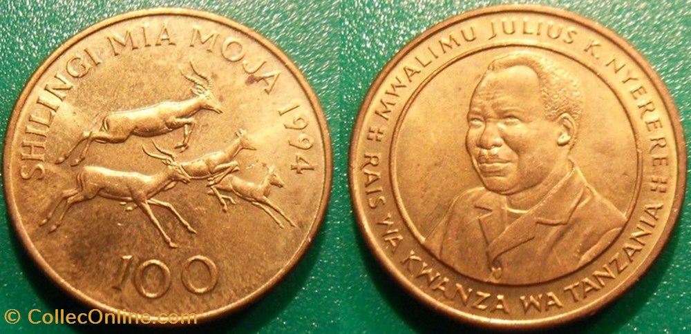 10 Shilingi 1994 monnaies monde tanzanie 10 shilingi 1994