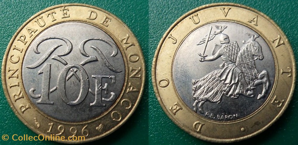 10 Francs 1996 monnaie monde monaco 10 francs 1996