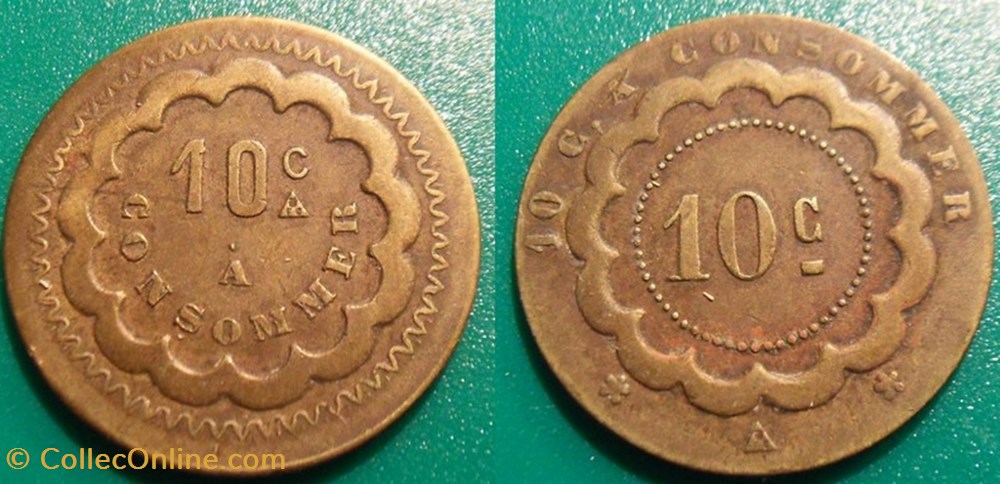 monnaies jetons mereaux f jeton a consommer 10 c a consommer