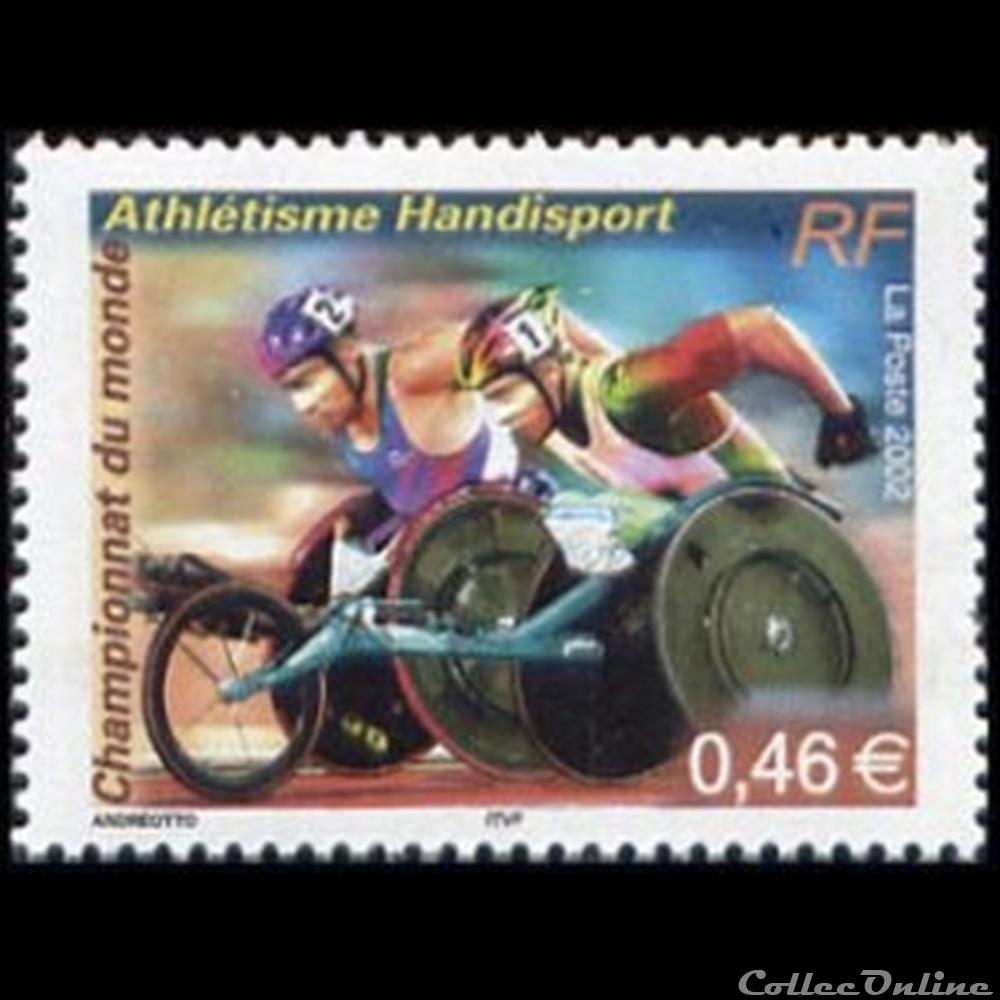 timbre france assignat 2002 championnats du monde athletisme handisport