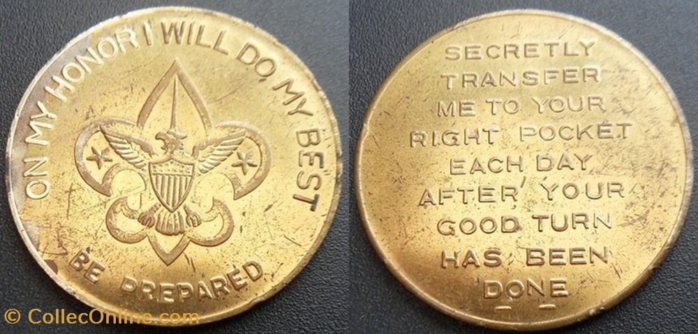 e- J etr USA Boy Scouts Pocket Coin monnaies paranumismatique jetons poids e j etr usa boy scouts pocket coin