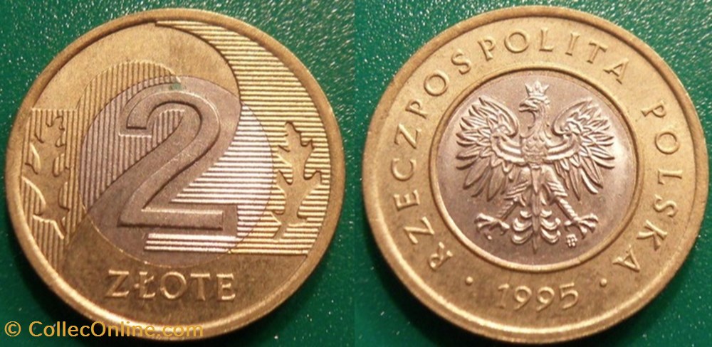 2 Zloty 1995 monnaie monde pologne 2 zloty 1995