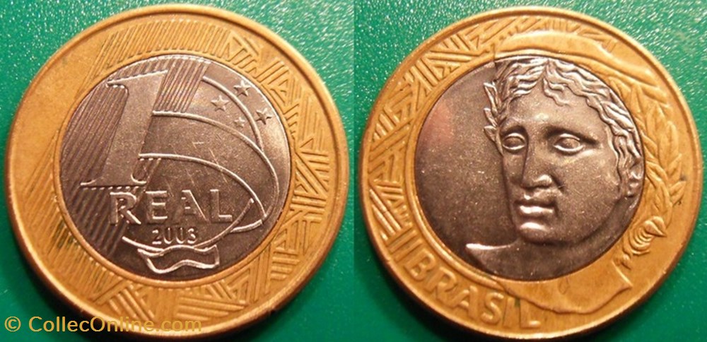 1 Real 2003 monnaie monde bresil 1 real 2003