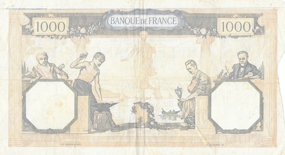 billets europe france 1000 francs ceres mercure type 1927 modifie