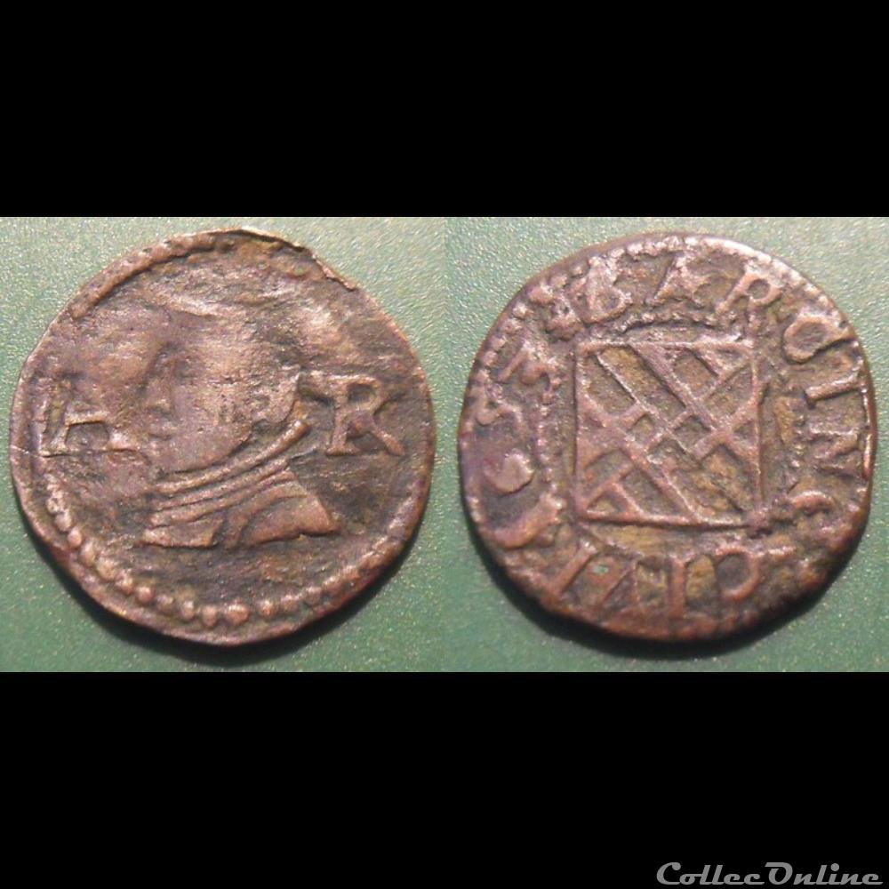 Espagne Ardite de Barcelone 1653 monnaie monde espagne ardite de barcelone 1653