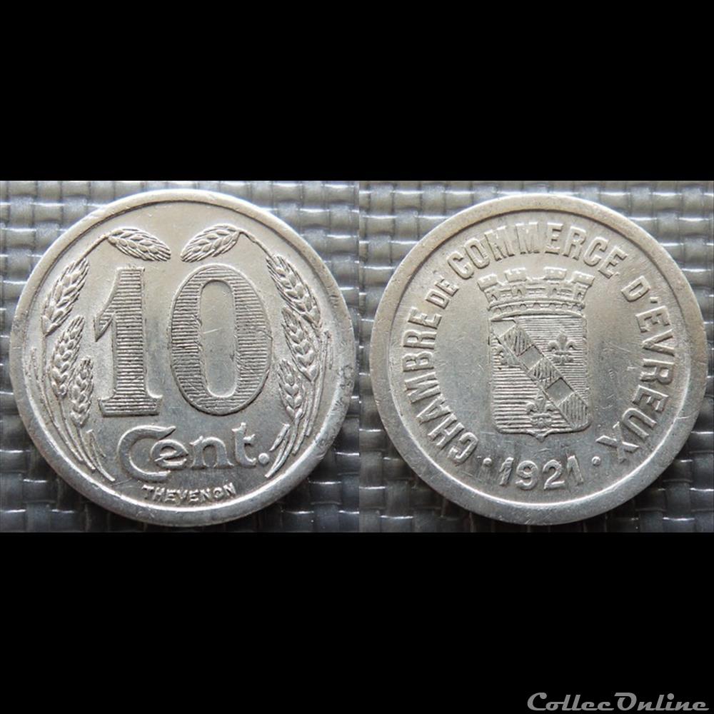 p- MN Evreux 10 C. 1921 Al Elie:10.2 monnaies paranumismatique jetons poids p mn evreux 10 c 1921 al elie 10 2