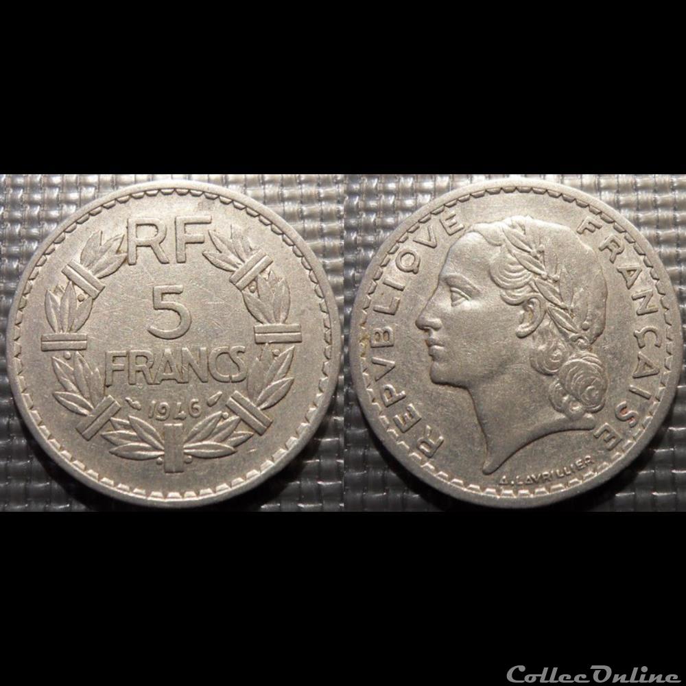 Ke 5 francs Lavrillier 1946 31mm 3.5g monnaie france moderne ke 5 francs lavrillier 1946 31mm 3 5g