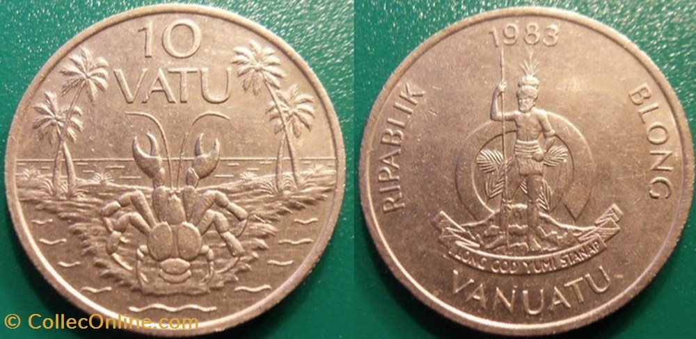 10 Vatu 1983 monnaie monde vanuatu 10 vatu 1983