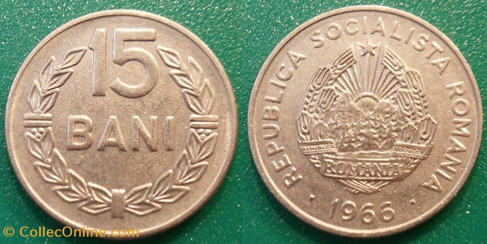 15 Bani 1966 monnaie monde roumanie 15 bani 1966