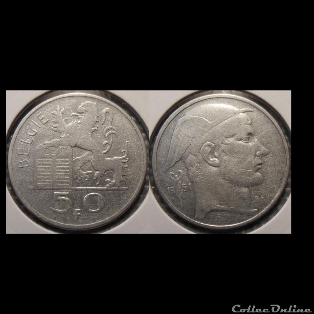 monnaie belgique 50 francs 1851