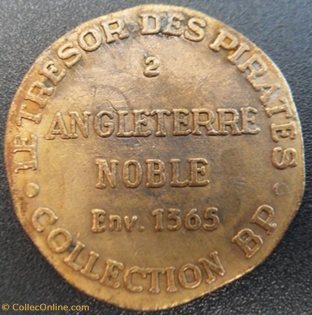 s- jeton BP Le Trésor des Pirates n° 2 ANGLETERRE Noble env. 1365 monnaies paranumismatique jetons poids s jeton bp le tresor des pirates n 2 angleterre noble env 1365