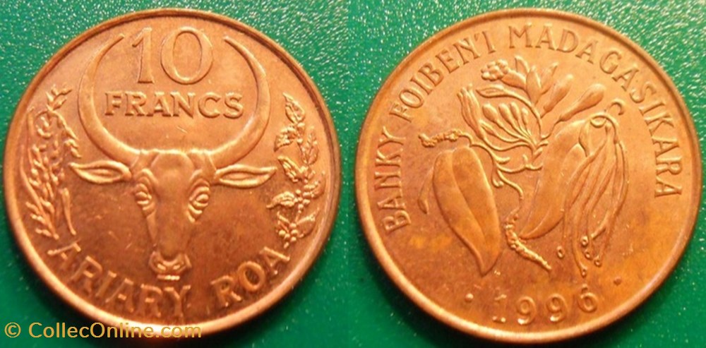 10 Ariary 1996 monnaie monde madagascar 10 ariary 1996