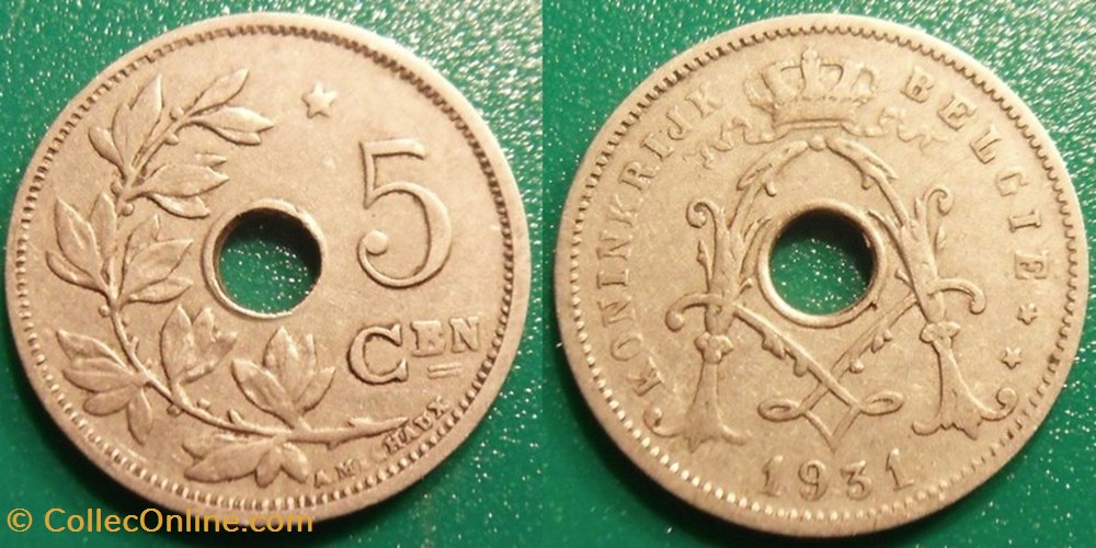 5 Centimes 1931 Belgie monnaie monde belgique 5 centimes 1931 belgie