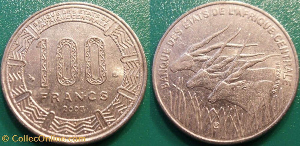 100 Francs 2003 monnaie monde afrique centrale 100 francs 2003