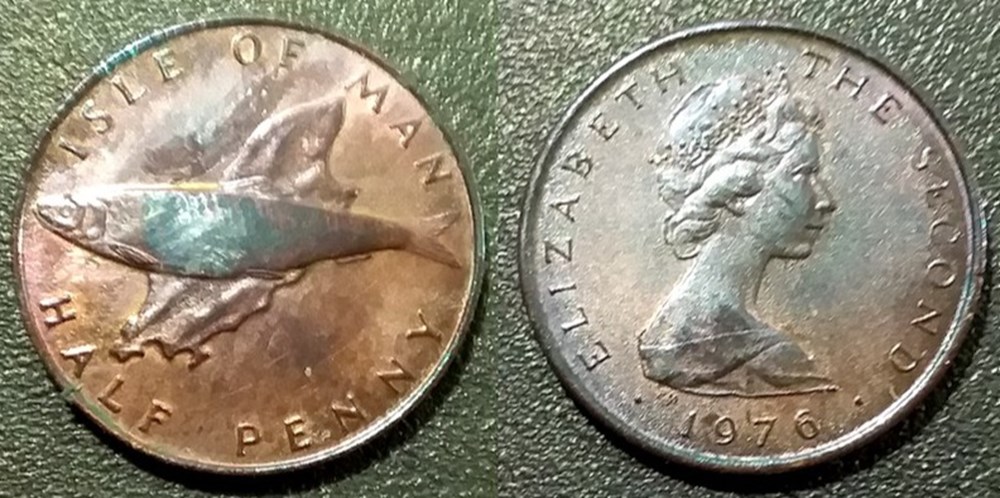 ½ penny - Elizabeth II 1976 monnaies monde ile de man penny elizabeth ii 1976