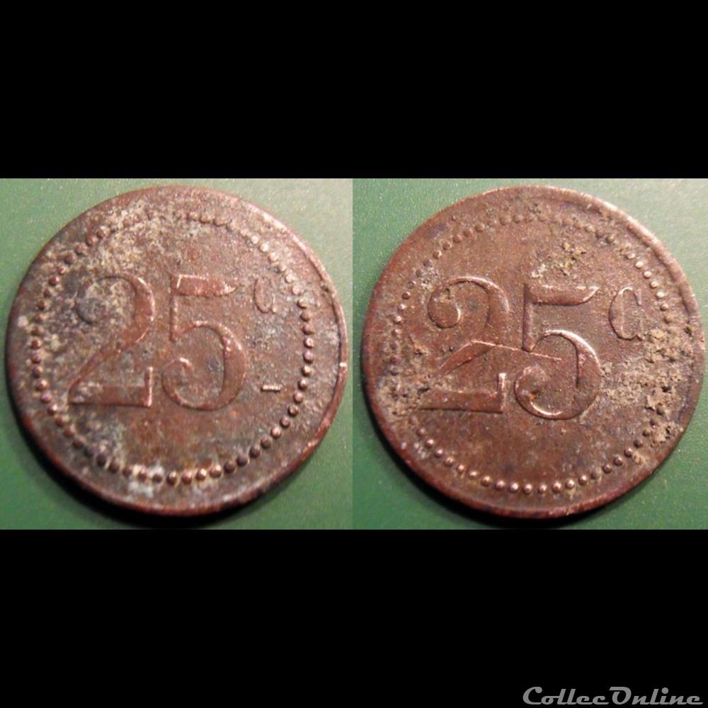 i- Jeton anonyme 25C monnaie mereaux i jeton anonyme 25c
