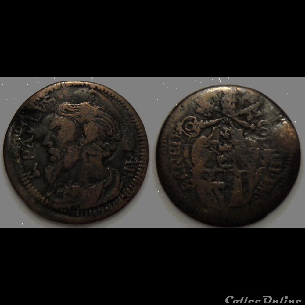 Vatican Benoit XIII Quattrino 1724-1730 monnaie monde romaine vatican benoit xiii quattrino 1724 1730