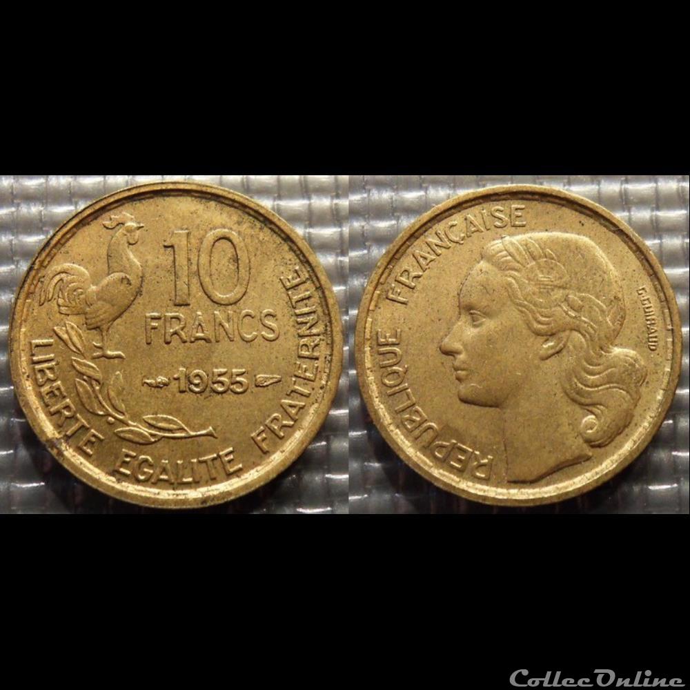 Le 10 francs Guiraud 1955 20mm 3g monnaie france moderne le 10 francs guiraud 1955 20mm 3g