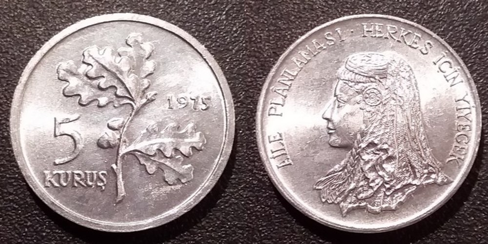 5 Kurus 1975 monnaies monde turquie 5 kurus 1975