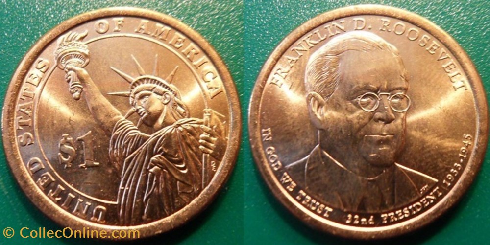 1 dollar Presidents: 1933-1945 Franklin D. Roosevelt monnaie monde etat uni 1 dollar presidents 1933 1945 franklin d roosevelt
