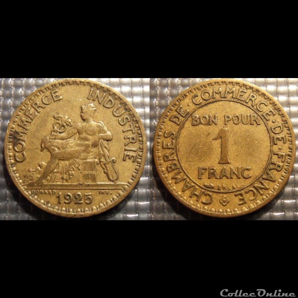 monnaie france moderne hb 1 franc domard 1925 23mm 4g