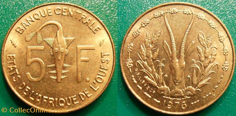 monnaie 5 francs 1976