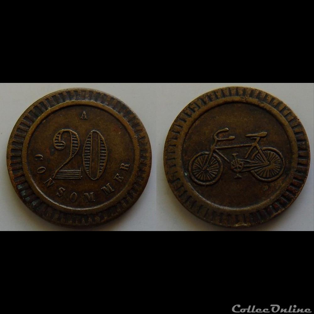 f- Jeton à consommer 20 C. monnaie mereaux f jeton a consommer 20 c