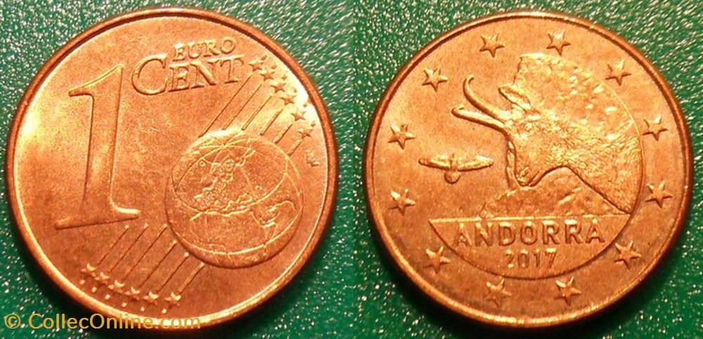 1 Cent Euro 2017 monnaies monde andorre 1 cent euro 2017