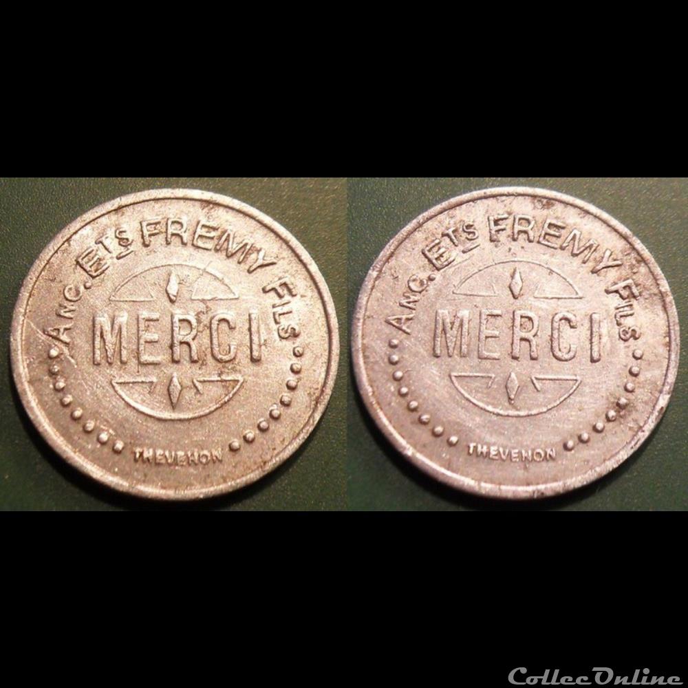 monnaie mereaux b jeton anc ets fremy fils merci