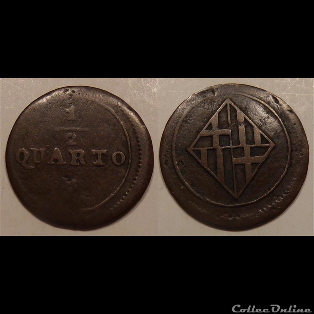 monnaie france moderne b1 1 2 quarto espagne barcelone joseph napoleon