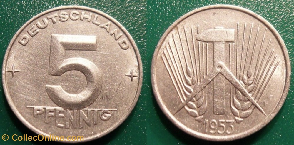 5 Pfennig 1953 monnaie monde allemagne 5 pfennig 1953