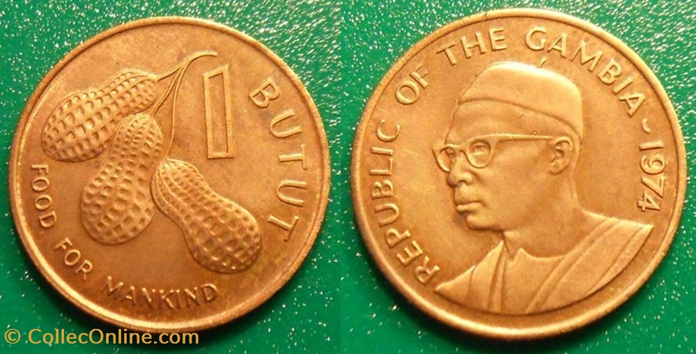 1 Butut 1974 monnaie monde gambie 1 butut 1974