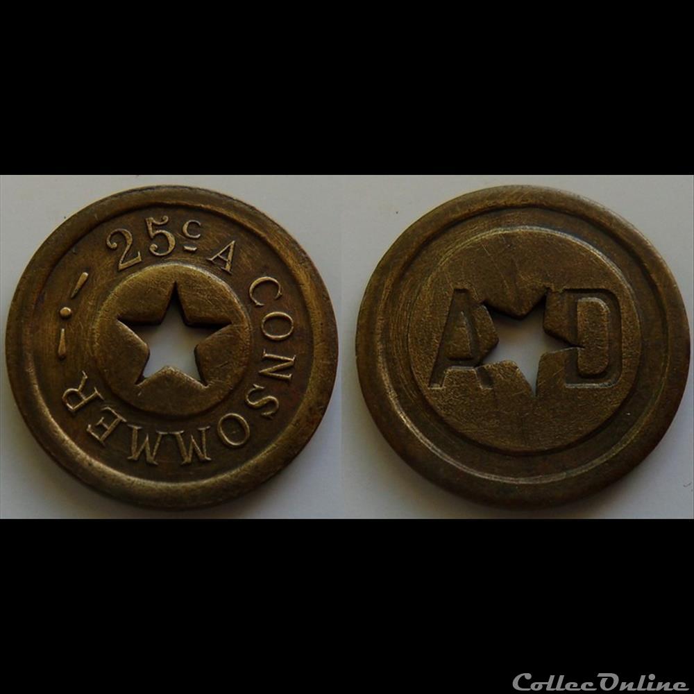 monnaie mereaux f jeton a consommer 25 c ad