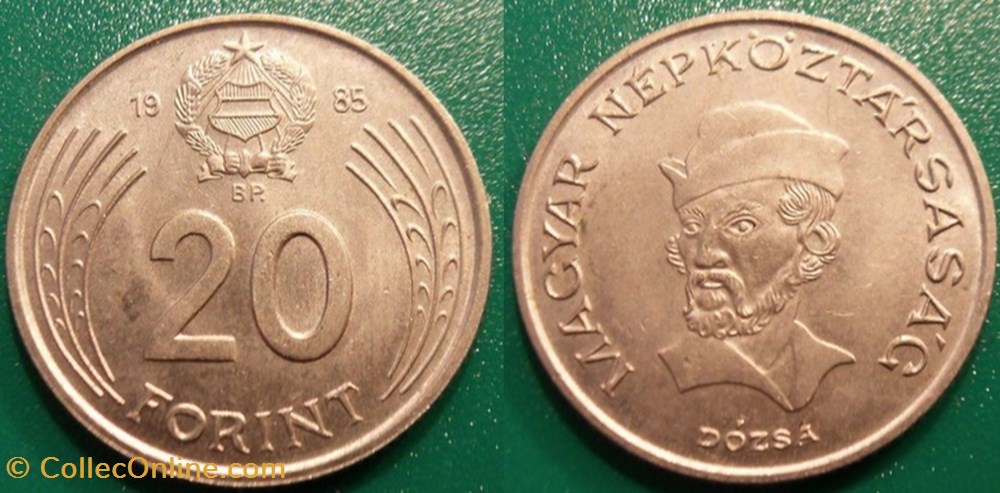 20 Forint 1985 monnaie monde hongrie 20 forint 1985