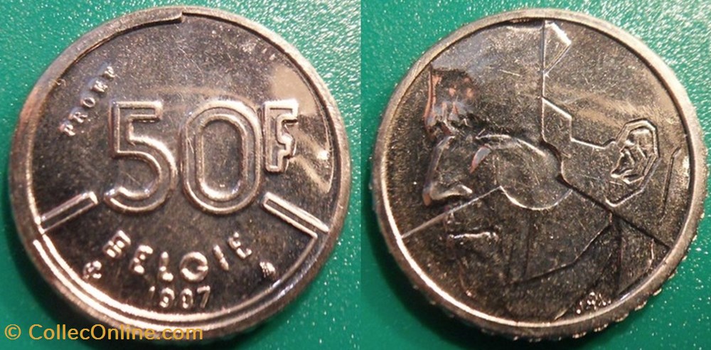 50 Francs 1987 Belgie PROEF monnaie monde belgique 50 francs 1987 belgie proef