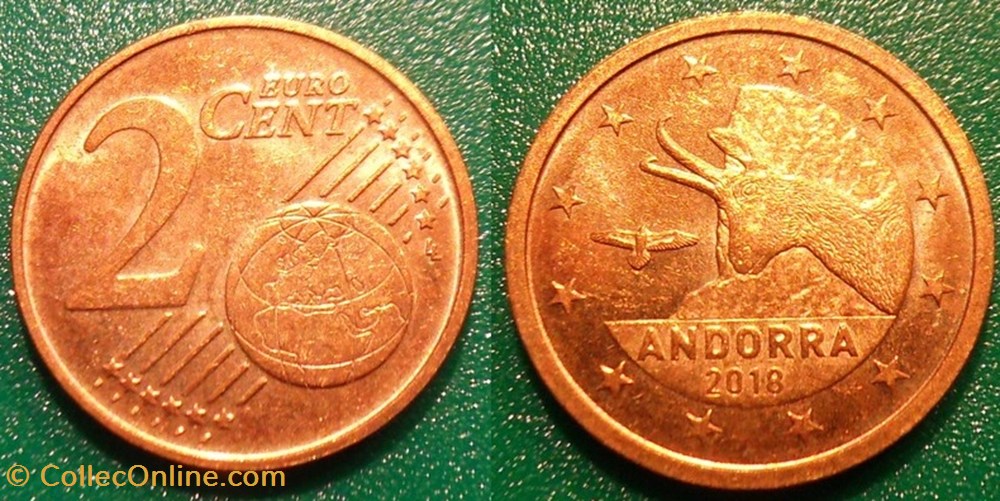 2 Cent Euro 2018 monnaies monde andorre 2 cent euro 2018