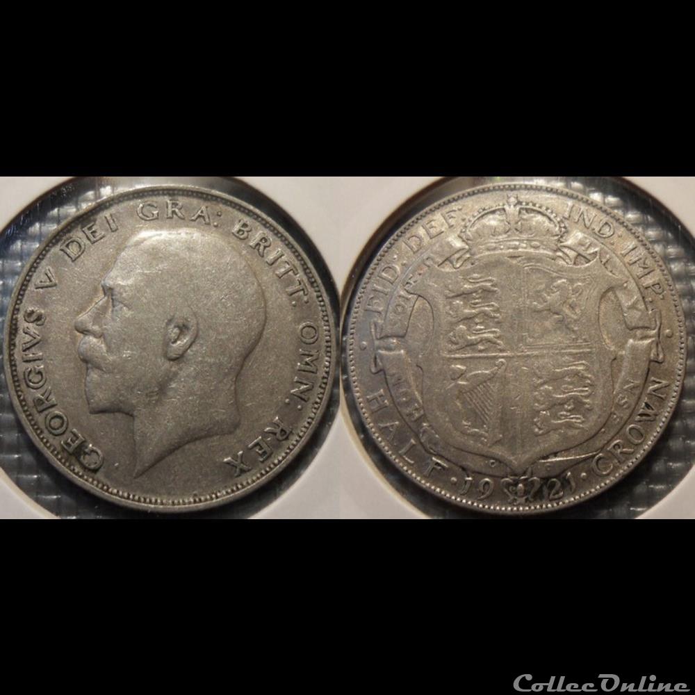 Grande Bretagne Half Crown 1921 monnaie france moderne grande bretagne half crown 1921